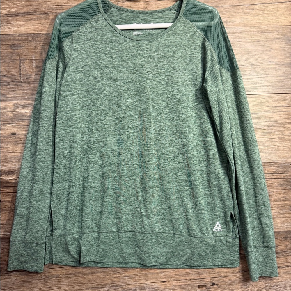 Reebok Green Long Sleeve Blouse